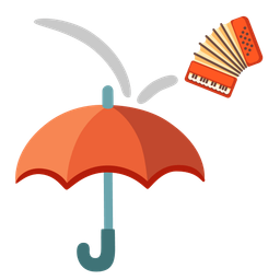 umbrella and accordion
