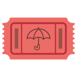 umbrella and admission tickets