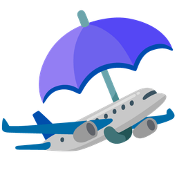 umbrella and airplane