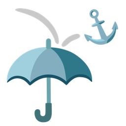 umbrella and anchor