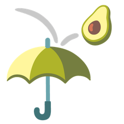 umbrella and avocado