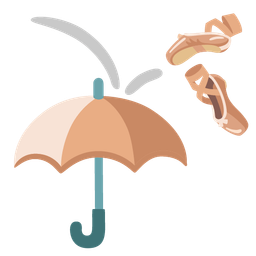 umbrella and ballet shoes