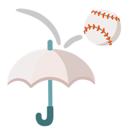 umbrella and baseball