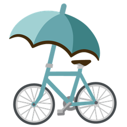 umbrella and bicycle