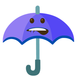 umbrella and biting lip