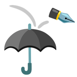 umbrella and black nib