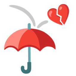 umbrella and broken heart