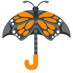 umbrella and butterfly