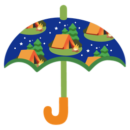 umbrella and camping