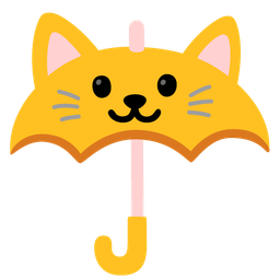 umbrella and cat face
