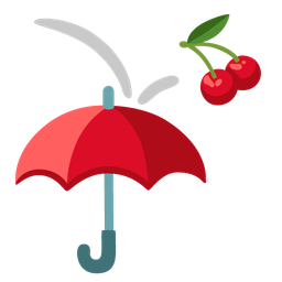umbrella and cherries