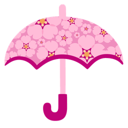 umbrella and cherry blossom