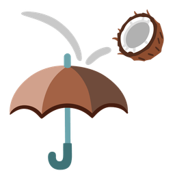 umbrella and coconut