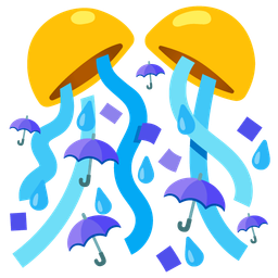 umbrella and confetti ball