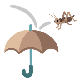 umbrella and cricket