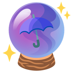 umbrella and crystal ball