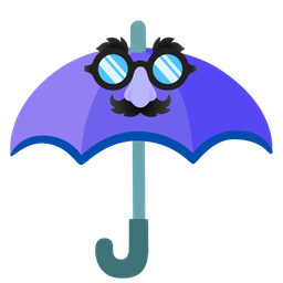 umbrella and disguised face