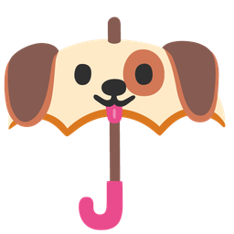 umbrella and dog face