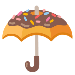 umbrella and doughnut