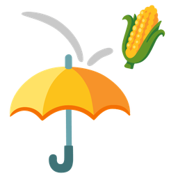 umbrella and ear of corn