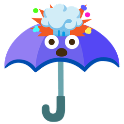 umbrella and exploding head