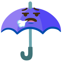 Umbrella and Face exhaling
