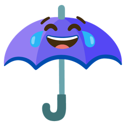 Umbrella and Face with tears of joy
