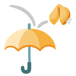 umbrella and fortune cookie