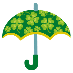 umbrella and four leaf clover