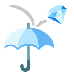 umbrella and gem stone
