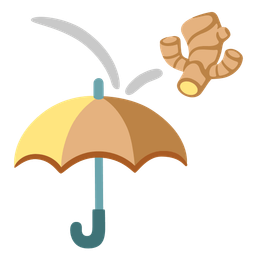 umbrella and ginger root