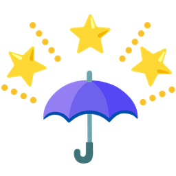 umbrella and glowing star