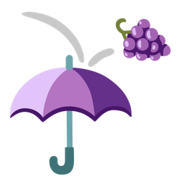 umbrella and grapes