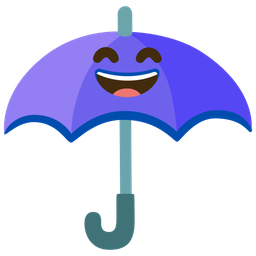 Umbrella and Grinning face with smiling eyes