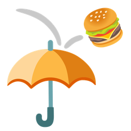 umbrella and hamburger