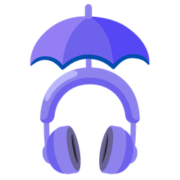 umbrella and headphone