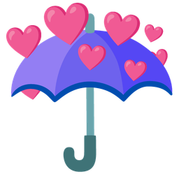 umbrella and heart with arrow