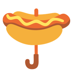 umbrella and hot dog