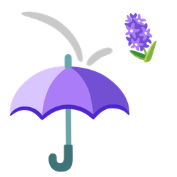 umbrella and hyacinth