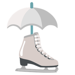 umbrella and ice skate