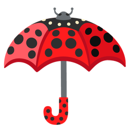 umbrella and lady beetle
