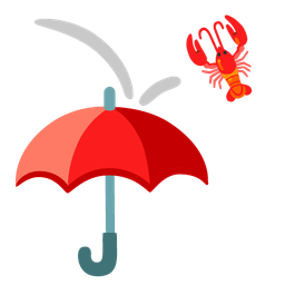 umbrella and lobster