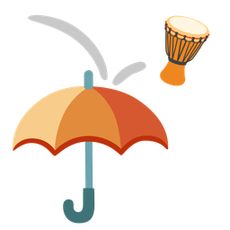 umbrella and long drum