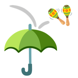 umbrella and maracas