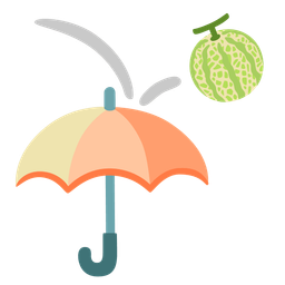 umbrella and melon