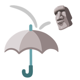 umbrella and moai
