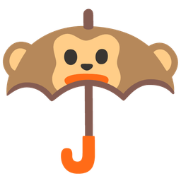 umbrella and monkey face
