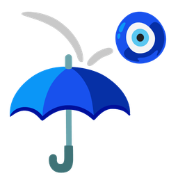 umbrella and nazar amulet