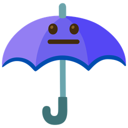 umbrella and neutral face