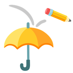 umbrella and pencil
